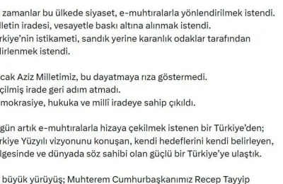Bakan Çiftçi’den ’27 Nisan E-Muhtıra’ Paylaşımı