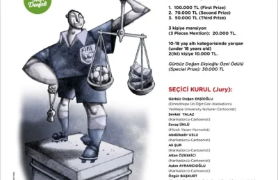 DENİZLİ BÜYÜKŞEHİR BELEDİYESİ ULUSLARARASI KARİKATÜR YARIŞMASI İÇİN BAŞVURULARI BAŞLATTI FUTBOL TEMASIYLA SANATÇILAR BULUŞUYOR