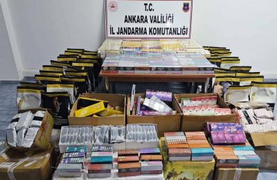 Başkentte bir tırda 3 bin 125 güneş gözlüğü ele geçirildi