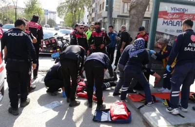 Malatya’da yunus timleri kaza yaptı